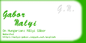 gabor malyi business card