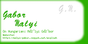 gabor malyi business card